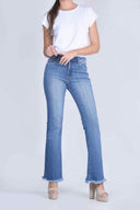Jean Boot Cut Mid Rise Azul - 328