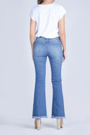 Jean Boot Cut Mid Rise Azul - 328