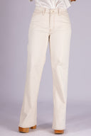 Pantalón Denim Wide Leg MId Rise Hueso - 24010313 - Project Denim
