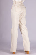 Pantalón Denim Wide Leg MId Rise Hueso - 24010313 - Project Denim