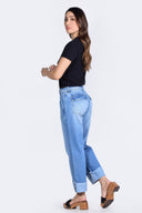 Pantalón Denim Culotte Mid Rise Índigo- 24010356 - Project Denim