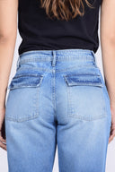 Pantalón Denim Culotte Mid Rise Índigo- 24010356 - Project Denim