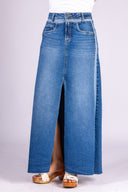Falda Larga Denim Índigo - 24011602 - Project Denim