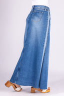 Falda Larga Denim Índigo - 24011602 - Project Denim