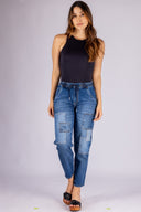 Pantalón Denim Mom Low Rise Índigo - 2401327- Project Denim