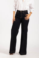 Pantalón Denim Wide Leg High Rise Black and Blue - 2401395 - Project Denim