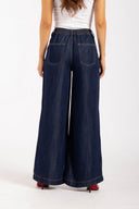 Pantalón Denim Wide Leg High Rise Índigo - 2402334 - Project Denim