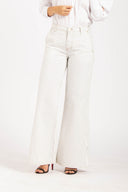 Pantalón Denim Wide Leg High Rise Hueso - 2402375 - Project Denim