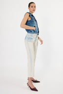 Pantalón Denim Straight High Rise Crudo - 2502313233 - Project Denim
