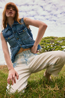 Pantalón Denim Straight High Rise Crudo - 2502313233 - Project Denim