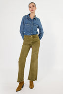 Jean Boot Cut Mid Rise Verde - 2502319010 - Project Denim
