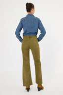 Jean Boot Cut Mid Rise Verde - 2502319010 - Project Denim