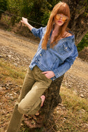 Jean Boot Cut Mid Rise Verde - 2502319010 - Project Denim