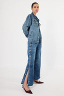 Pantalón Denim Wide Leg High Rise Índigo - 250232926- Project Denim