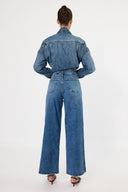 Pantalón Denim Wide Leg High Rise Índigo - 250232926- Project Denim