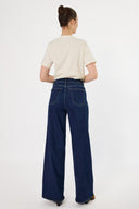 Pantalón Denim Wide Leg High Rise Índigo - 250233326 - Project Denim
