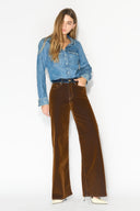 Pantalón Denim Wide Leg Hip Loose Café - 2602317 - Project Denim