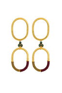 Aretes Ovalos Tejidos Muralla - AR31135 - Lala Galeria