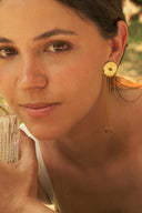 Aretes Largos Mosaico Cadenas - AR35135 - Lala Galeria