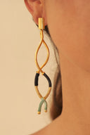 Aretes Largos Olas Encontradas - AR36135 - Lala Galeria