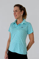 Camisa Deportiva Polo Azul Pepas Manga Corta - Volea