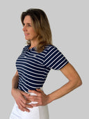 Short Sleeve Striped Polo Sports Shirt - Volley