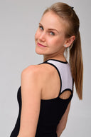 Vestido Dinámica Negro Malla Blanca - Volea