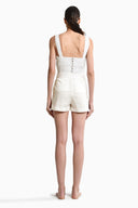 Crop Top Samia White Blouse - 20253 - Encantadore