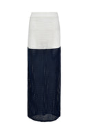 Falda Larga Tejida Ponto Ivory Navy - 2421 - Encantadore