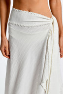 Falda Larga Blanca Eli Ivory Embroided - 2510 - Encantadore