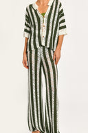 Camisa Tejida Laurent Green Stripes - 2532 - Encantadore