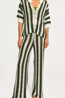 Camisa Tejida Laurent Green Stripes - 2532 - Encantadore