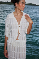 Falda Larga Siro Ivory Knitted - 2637 - Encantadore