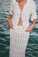 Falda Larga Siro Ivory Knitted - 2637 - Encantadore