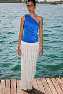 Falda Larga Siro Ivory Knitted - 2637 - Encantadore