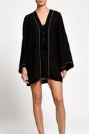 Kimono Corto Giorgia Black Stitched - 2662 - Encantadore
