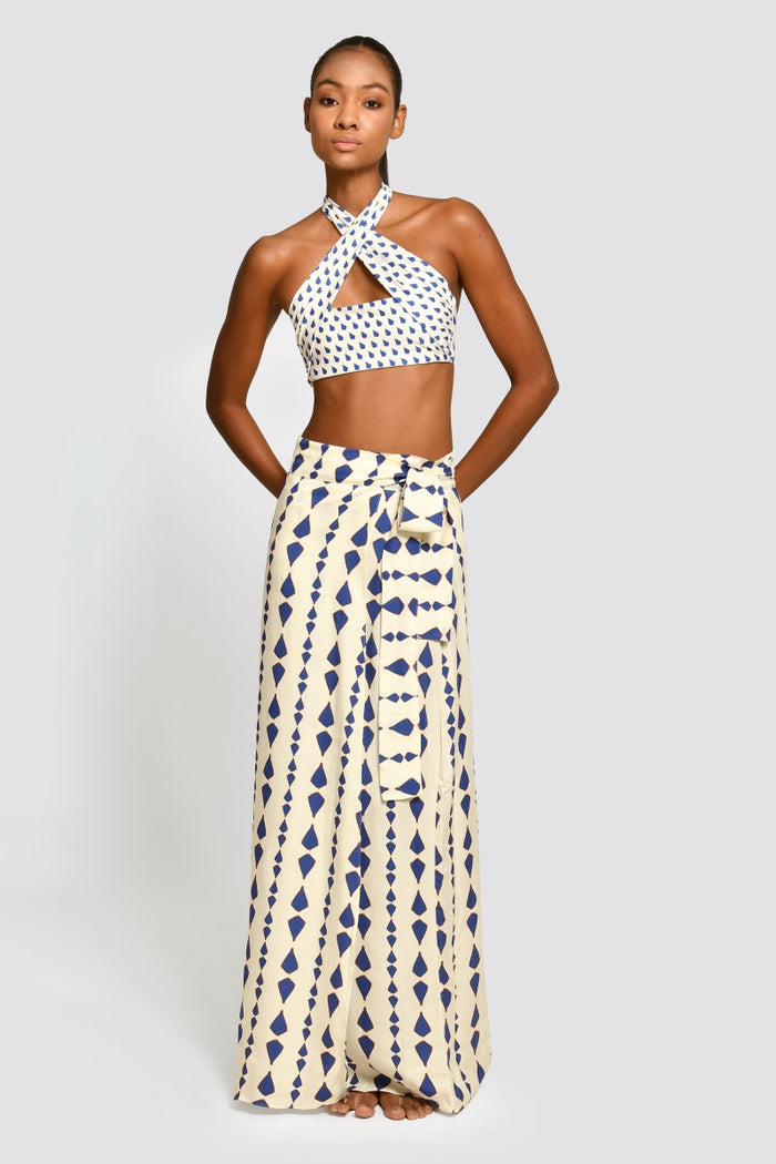 Falda Larga Eleonora Mollis Blue - 2912 - Encantadore