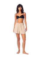Salida De Baño Short Beige Paper Bag - 8428