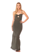 Vestido Largo Tejido Verde Greta Cactus Green - 9360- Kibys