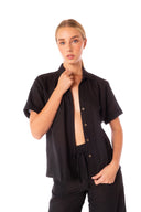 Camisa Negra Manga Corta Amatista - 9464 - Kibys