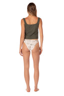 Crop Top Chaleco Dolly Dark Olive - 9512 - Kibys