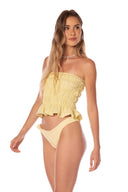 Crop Top Amira Butter Yellow - 9514 - Kibys