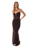 Vestido Largo Greta Cocoa Dust - 9528 - Kibys