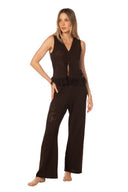 Crop Top Chaleco Kassandra Knit Chocolate - 9603 - Kibys