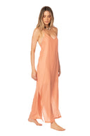 Vestido Largo Elif Peach - 9621 - Kibys