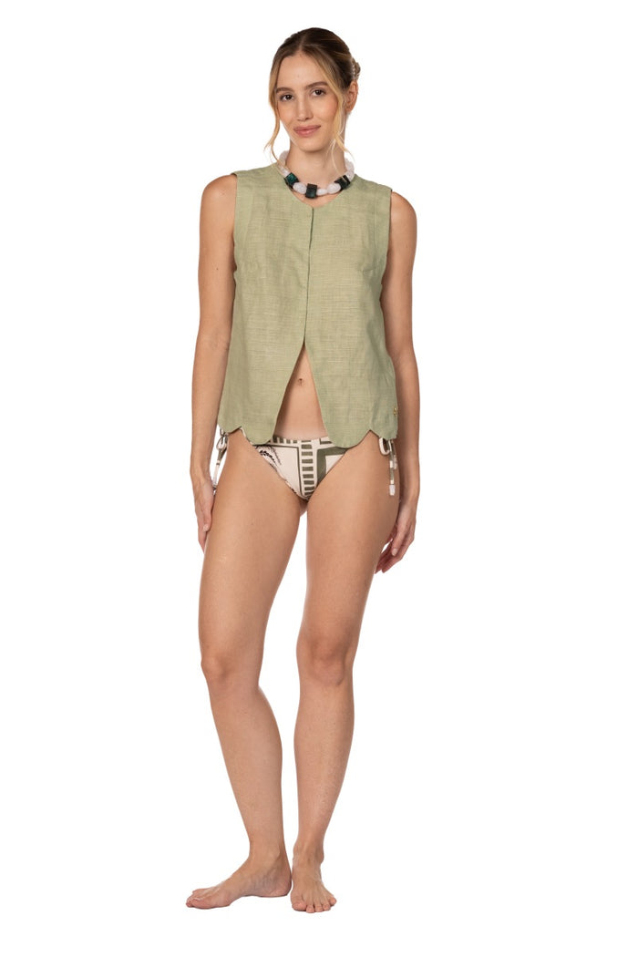 Crop Top Dafne Vest Green Dreams - 9749 - Kibys