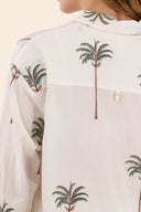 Camisa Ivory Summer Palms Vera - A25369 - Malai
