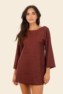 Vestido Corto Textured Barn Red Apogeo - C110339 - Malai