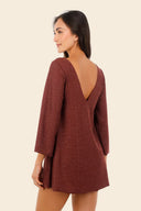 Vestido Corto Textured Barn Red Apogeo - C110339 - Malai