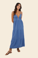 Vestido Largo Sunny Blue Alhena - C118226 - Malai